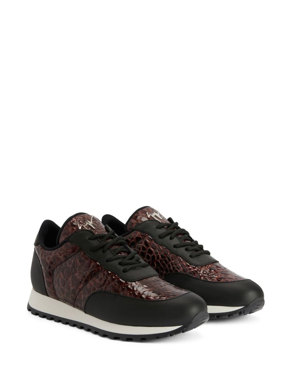 Jimi Running crocodile-embossed sneakers - 2