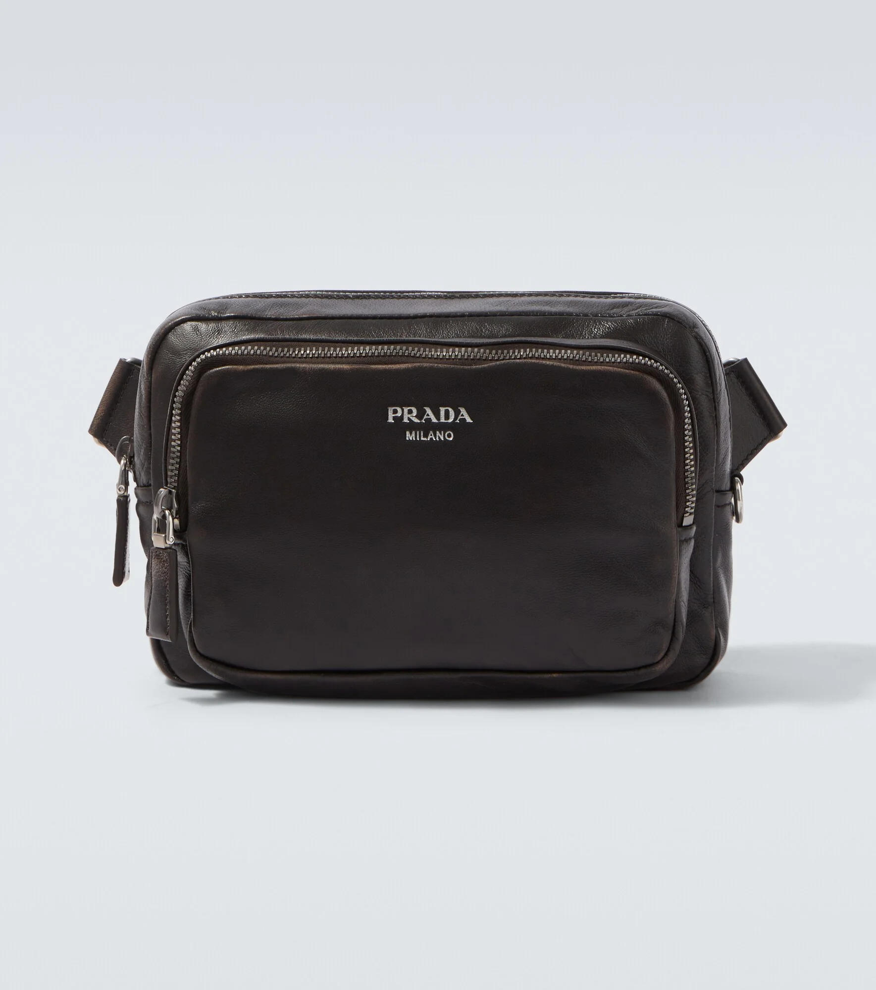 Distressed leather crossbody bag - 1