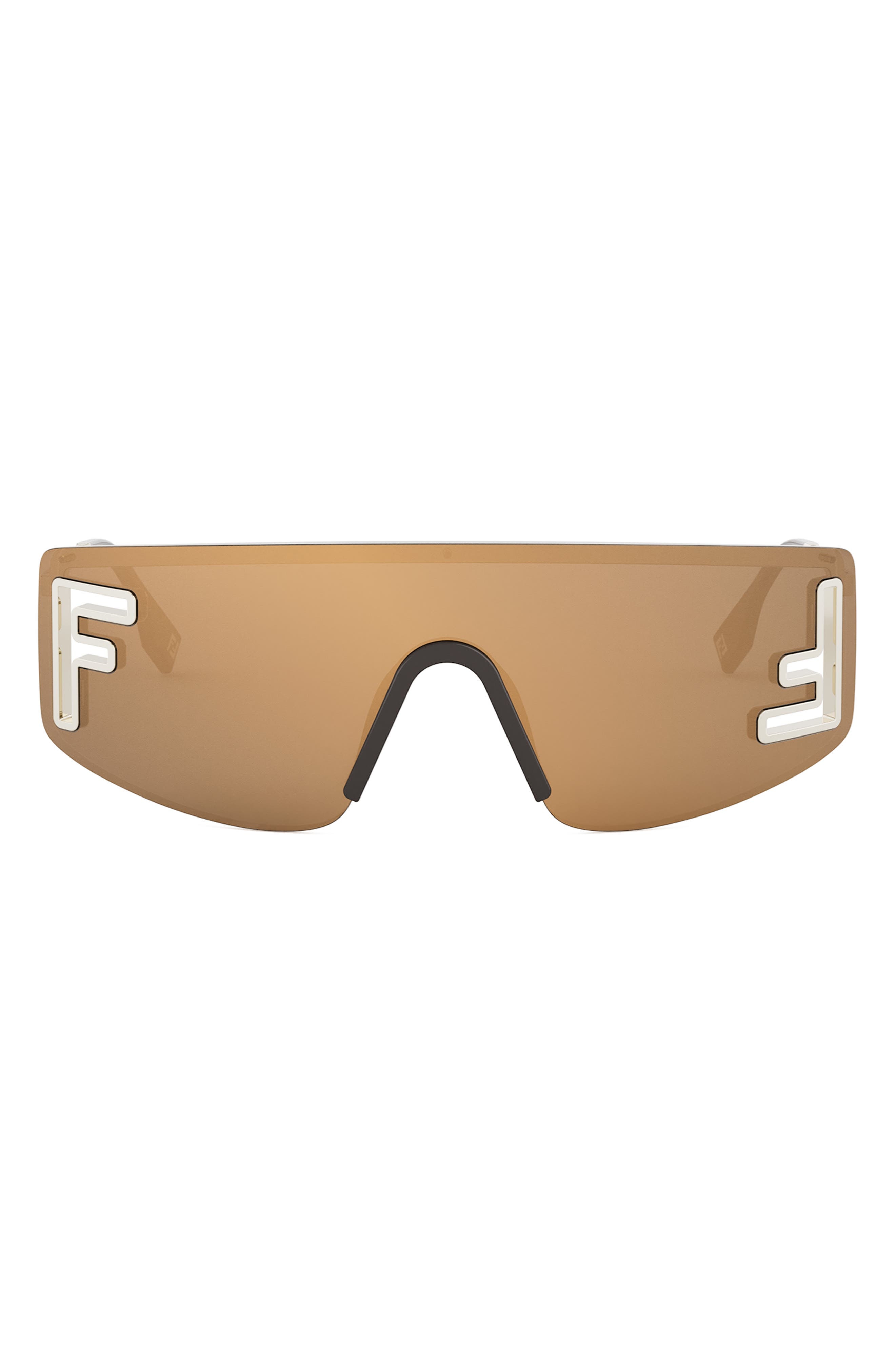 Fendi Sport Rectangular Sunglasses in Gold /Brown Mirror at Nordstrom - 1