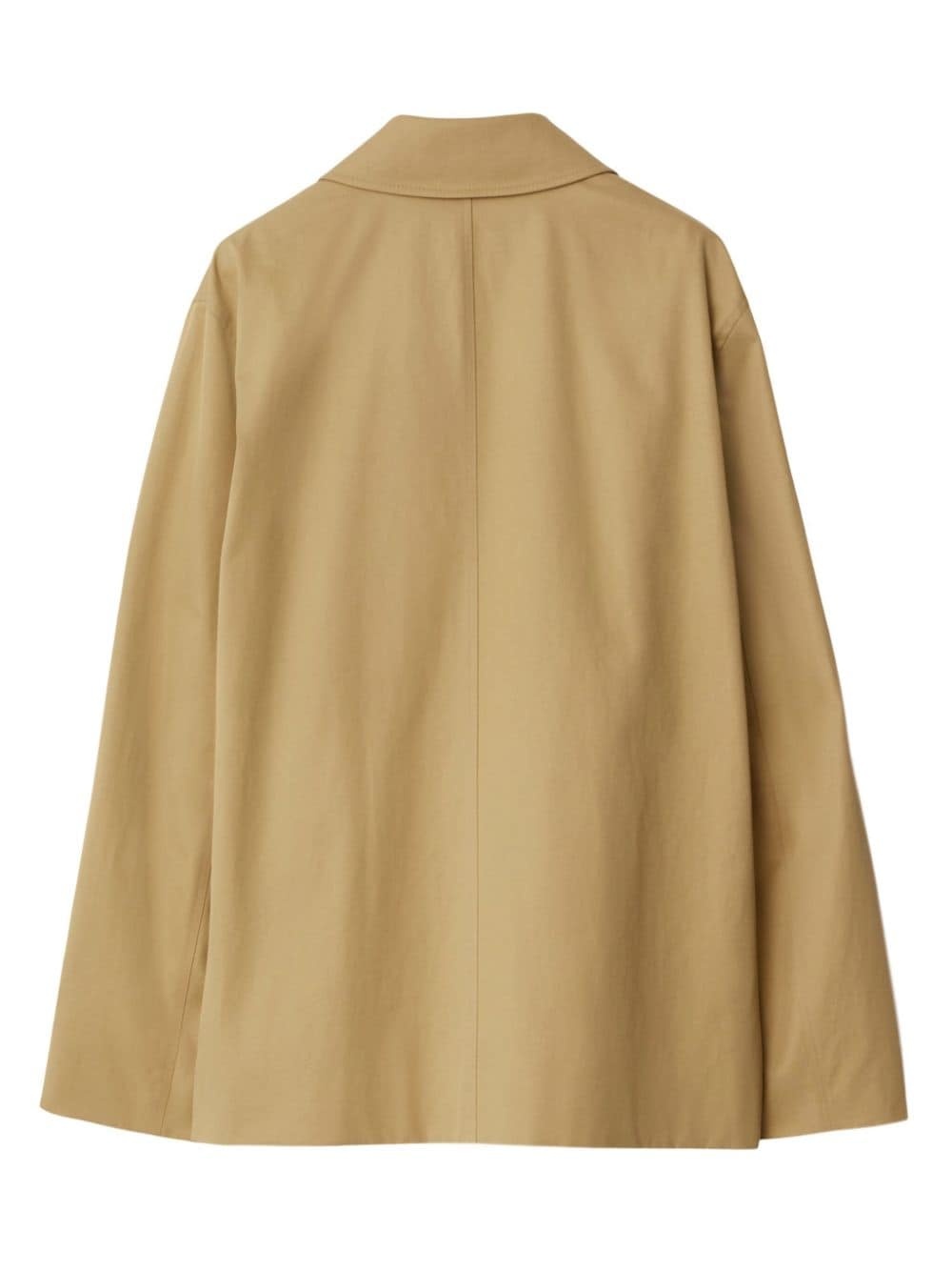 single-breasted cotton car coat - 2