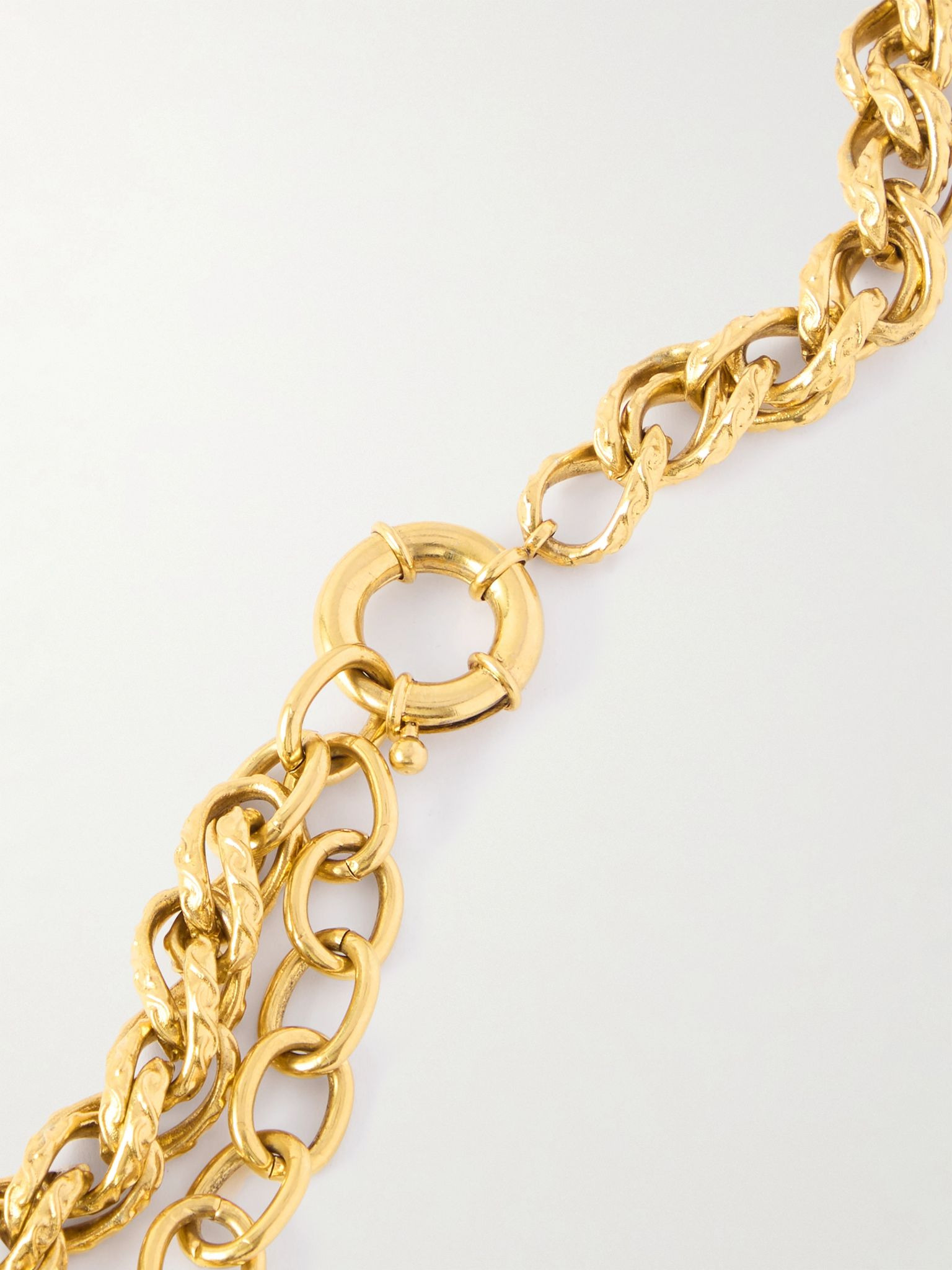 Hammered gold-tone necklace Gold - 3