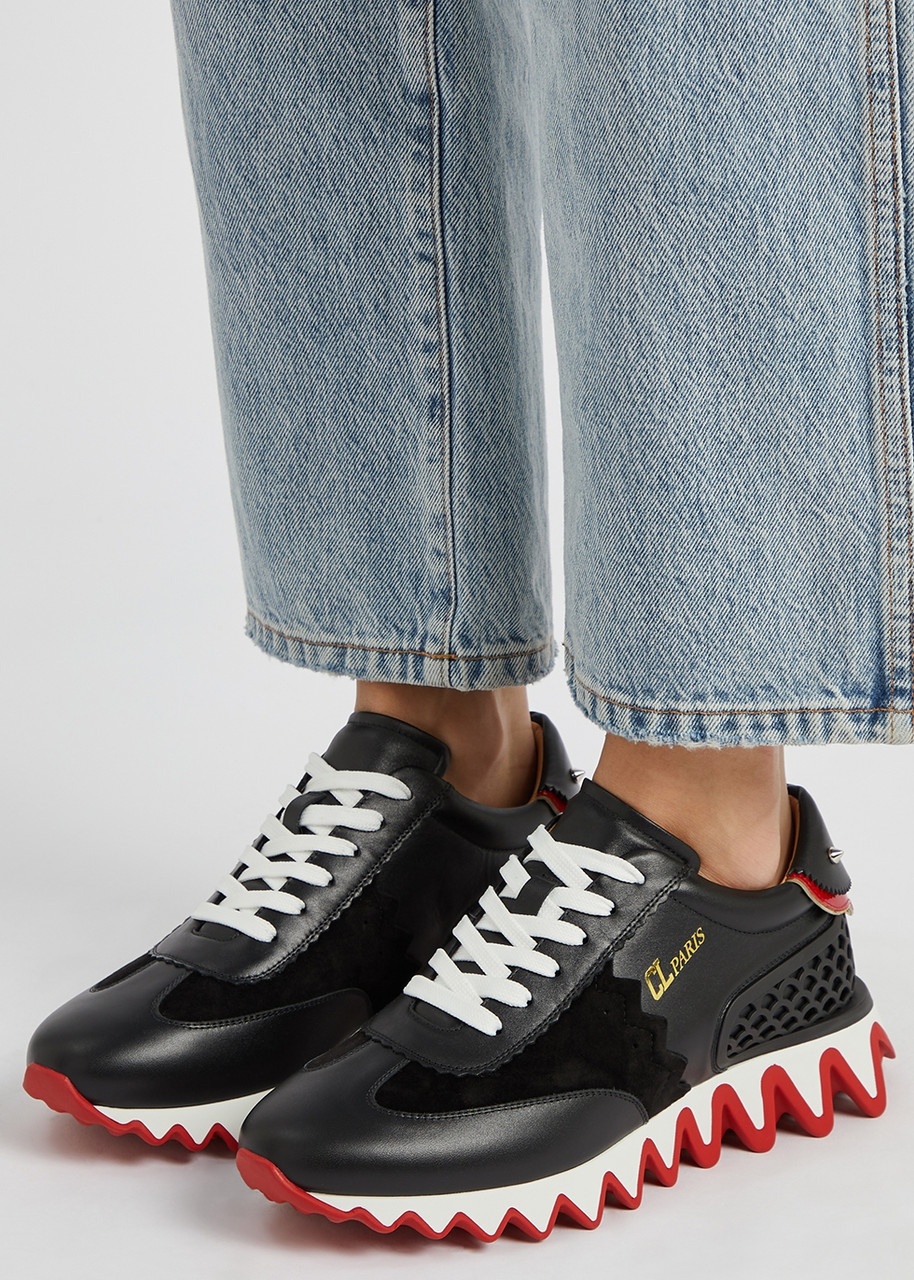 Christian Louboutin Loubishark Donna Black Leather Sneakers - 5