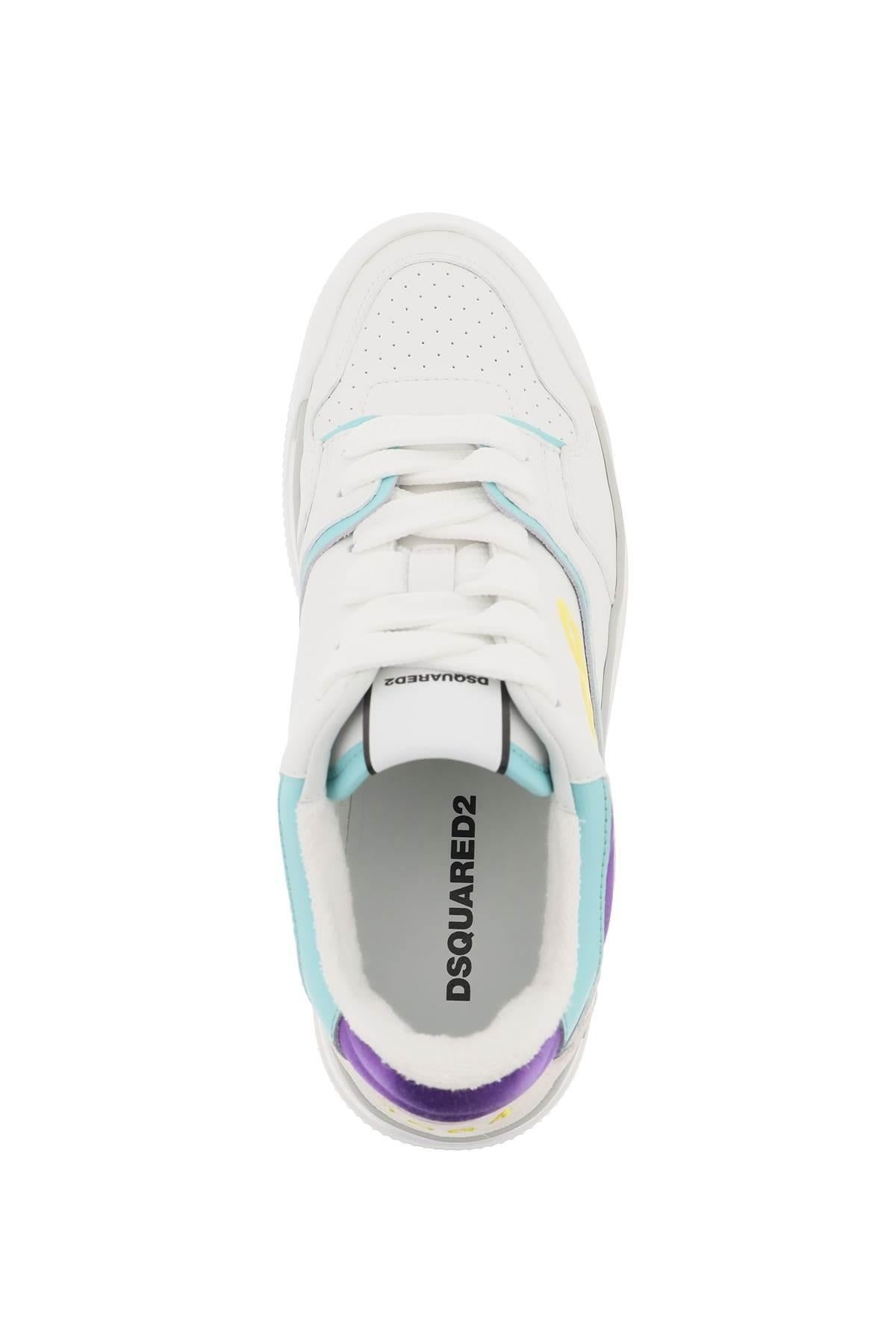 Dsquared2 Smooth Leather New Jersey Sneakers In 9 - 3