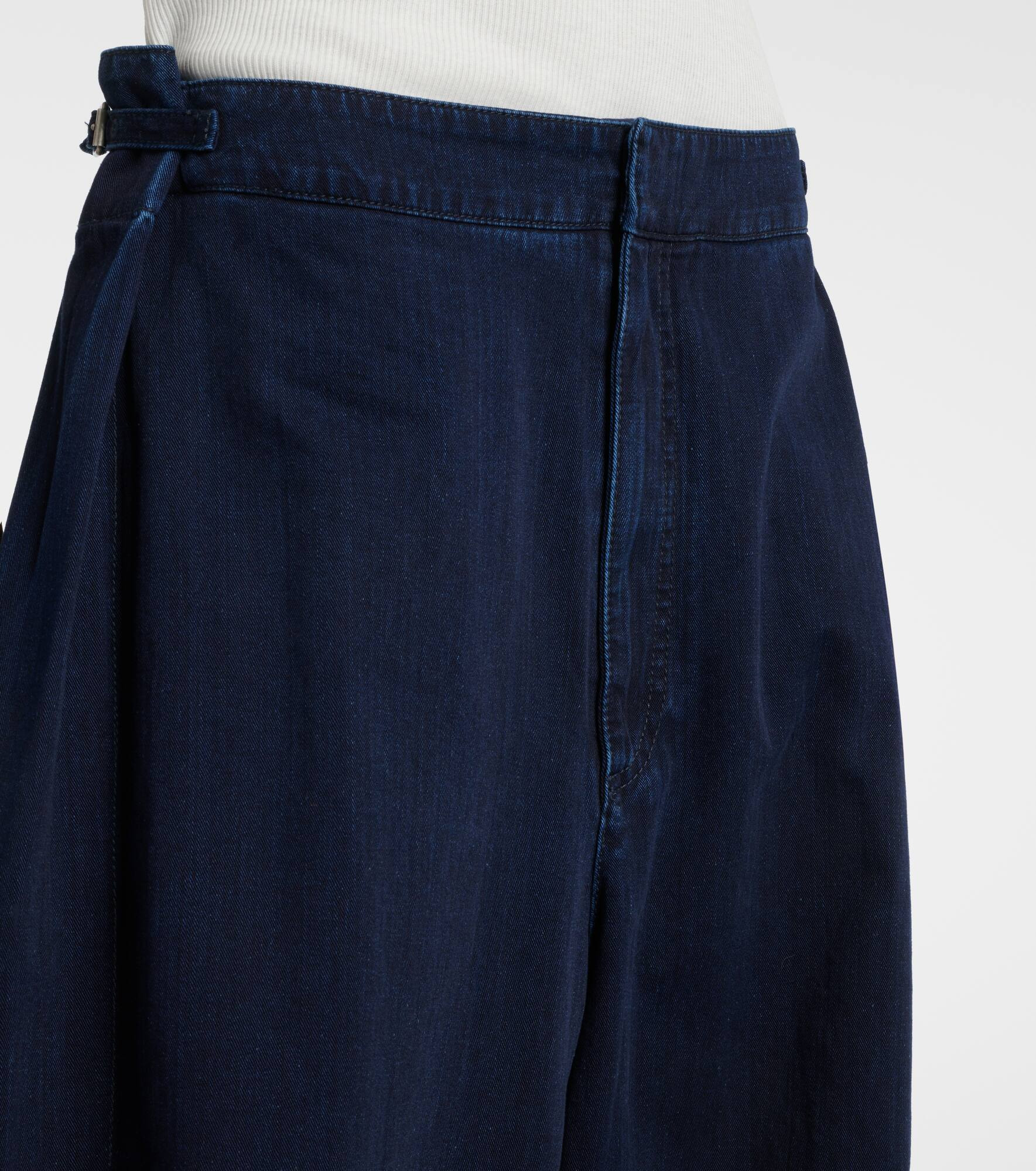 Draped wide-leg jeans - 4