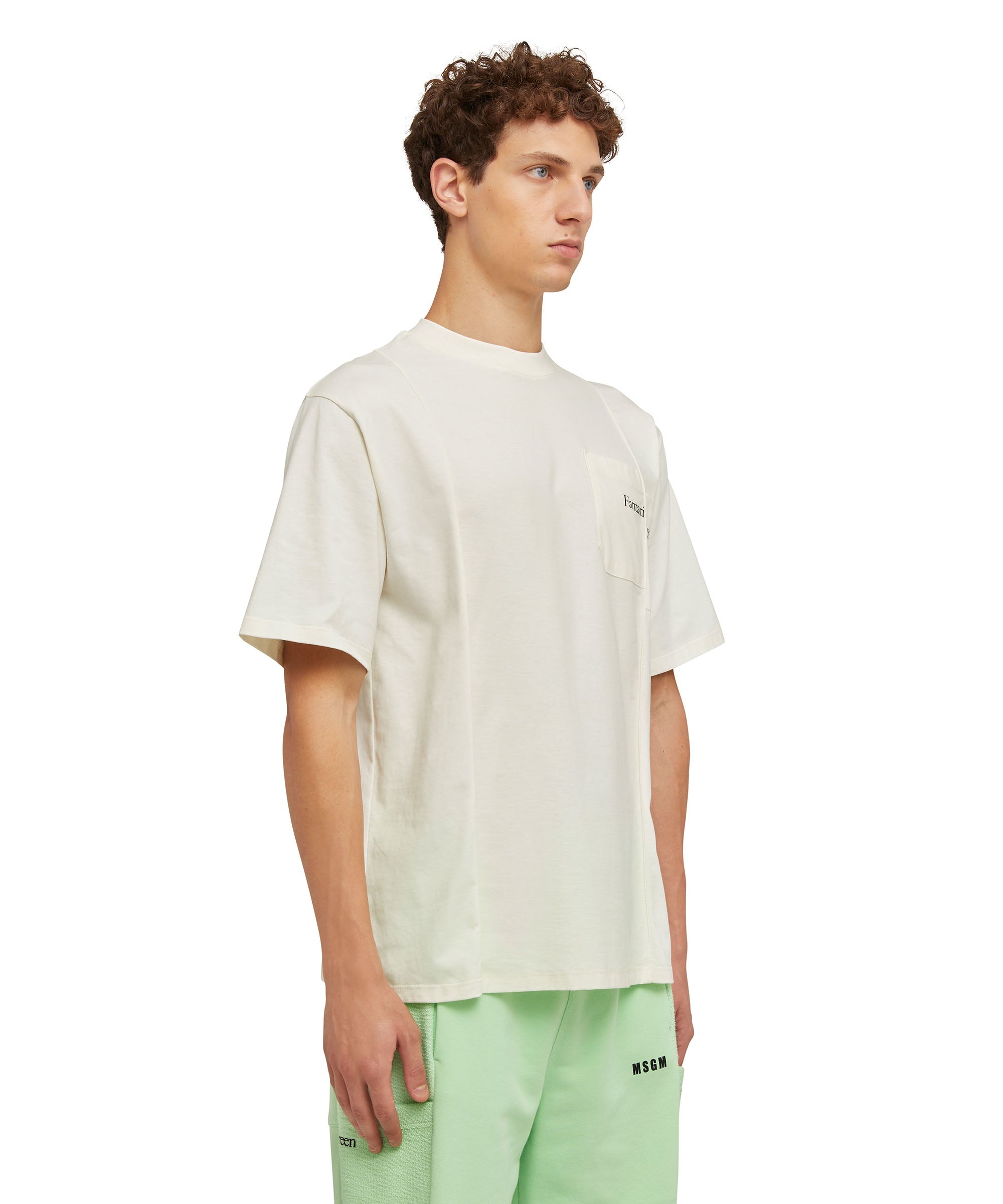 Organic cotton crewneck t-shirt from the MSGM Fantastic Green Capsule - 9