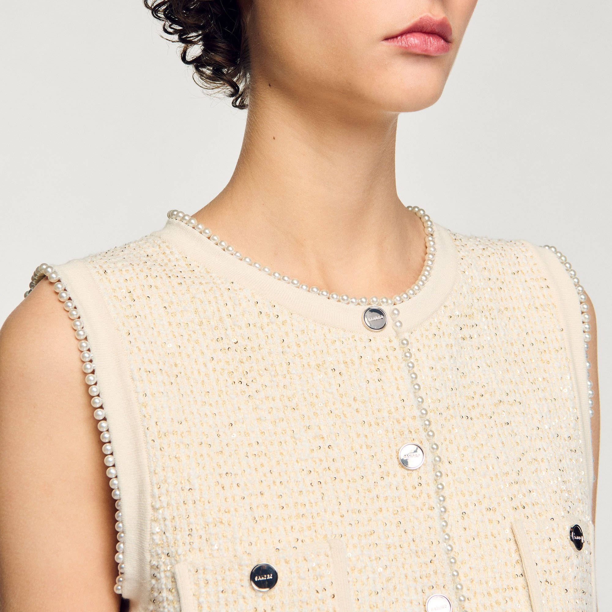 DECORATIVE TWEED VEST - 3