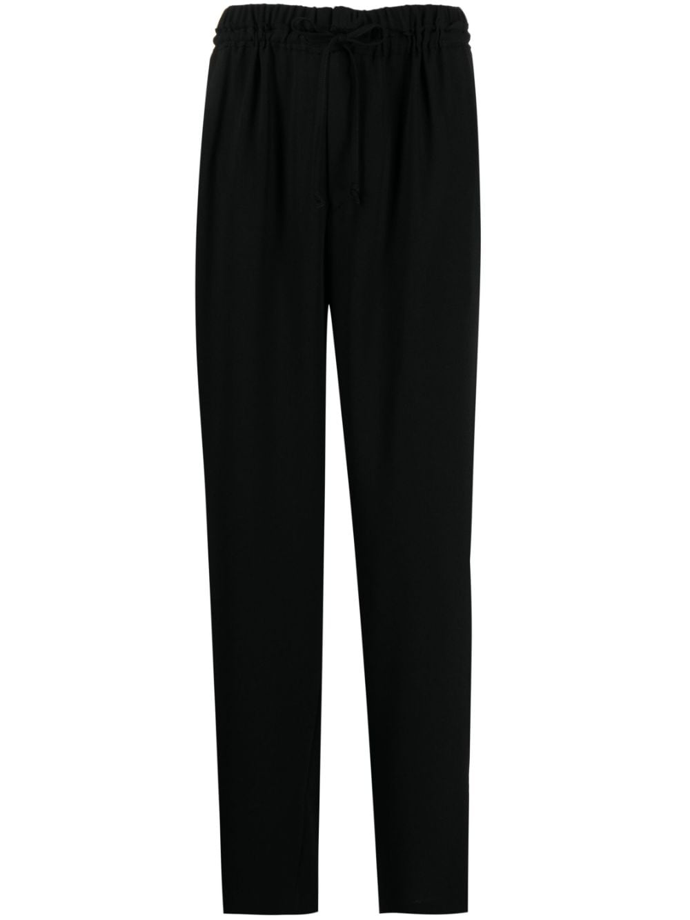 drawstring-waist straight-leg trousers - 1