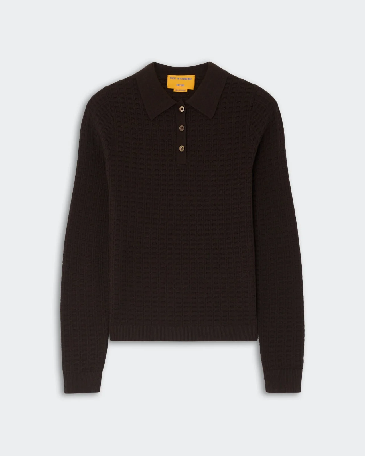 L/S Shrunken Waffle Polo - 1