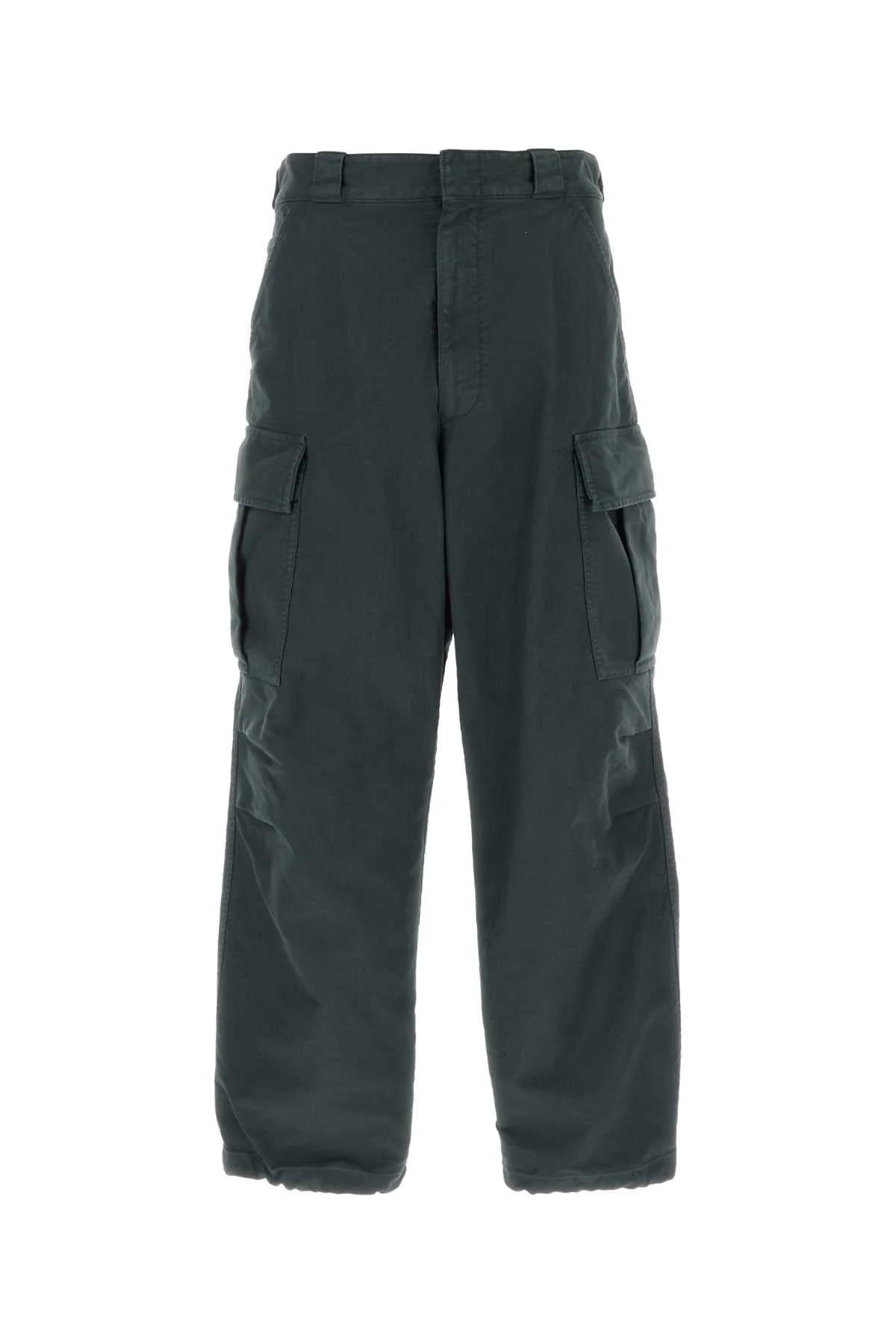 Prada Men Charcoal Twill Cargo Pant - 1