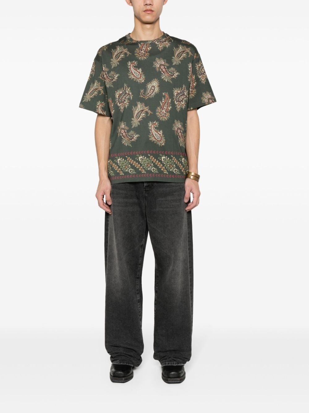 paisley-print cotton T-shirt - 2
