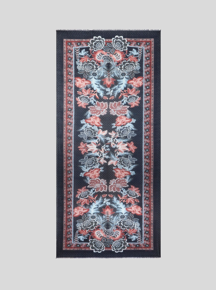 WOOL AND CASHMERE JACQUARD SCARF - 2
