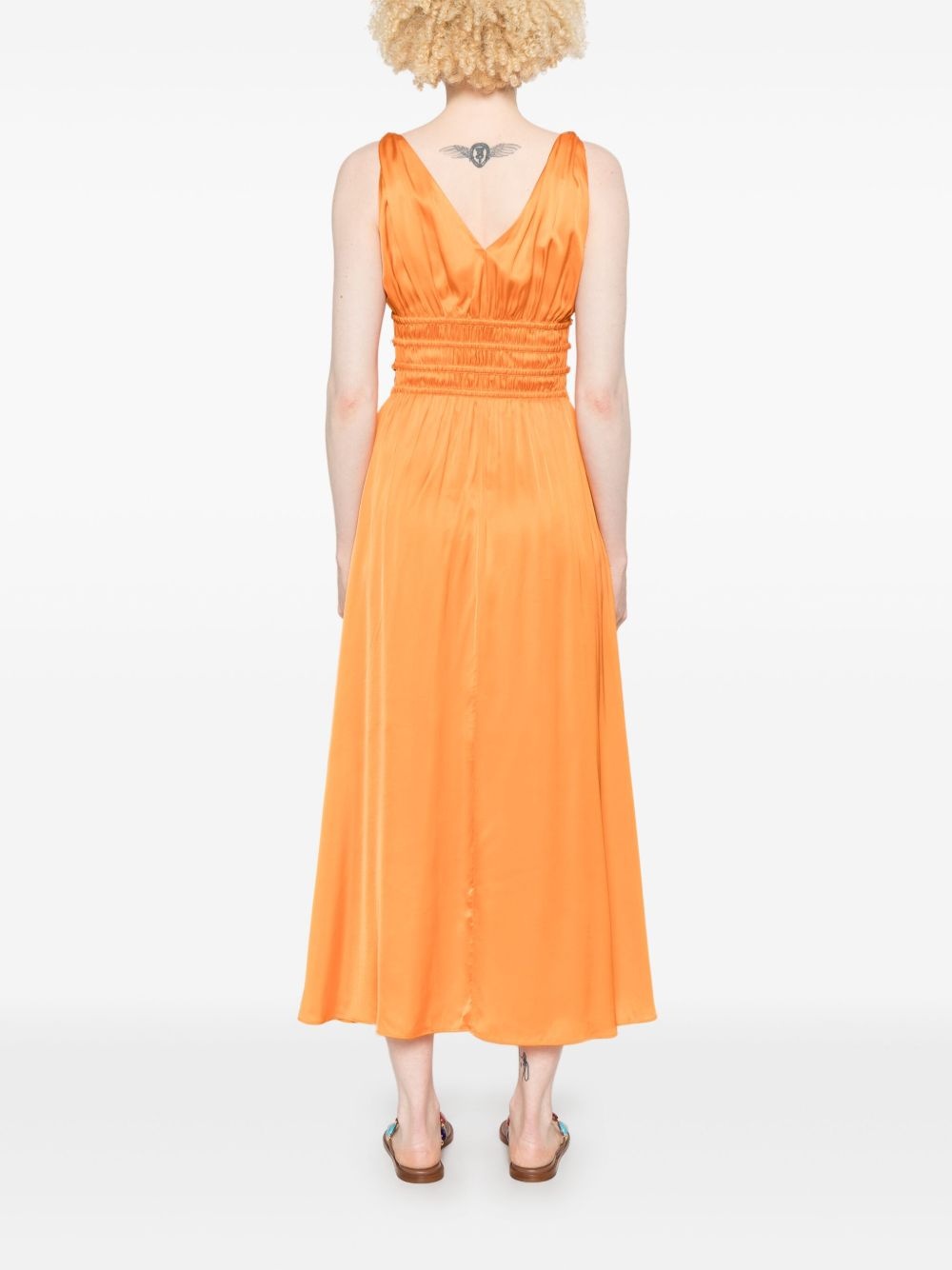 V-neck midi dress - 4