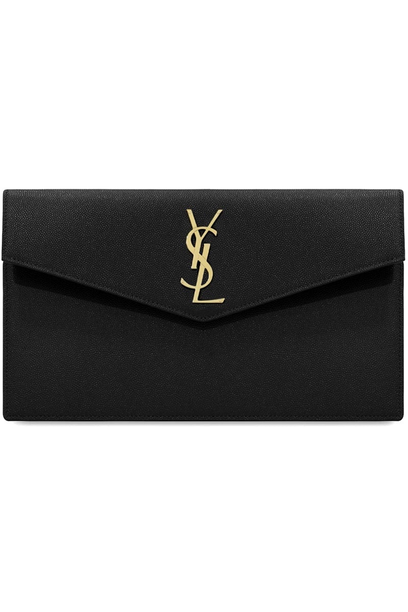 UPTOWN POUCH GRAINED LEATHER BLACK/GOLD - 1