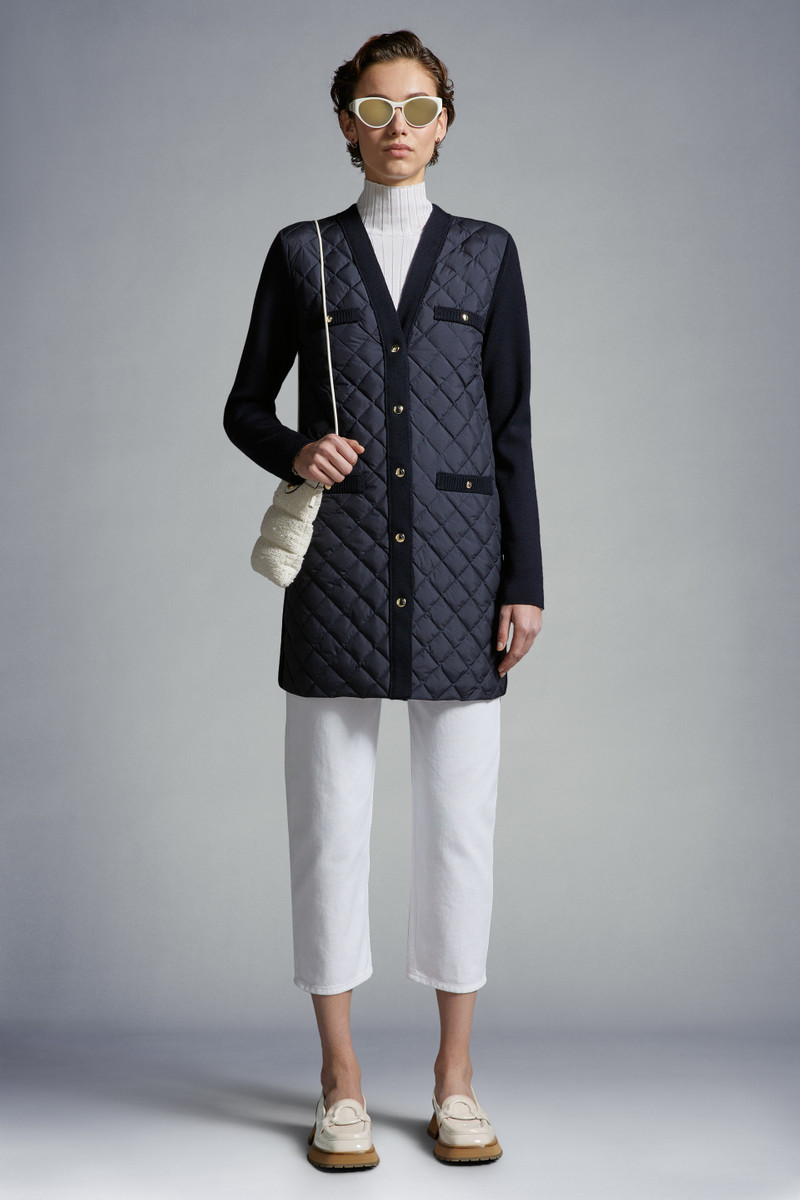 Moncler Padded Wool Long Cardigan outlook