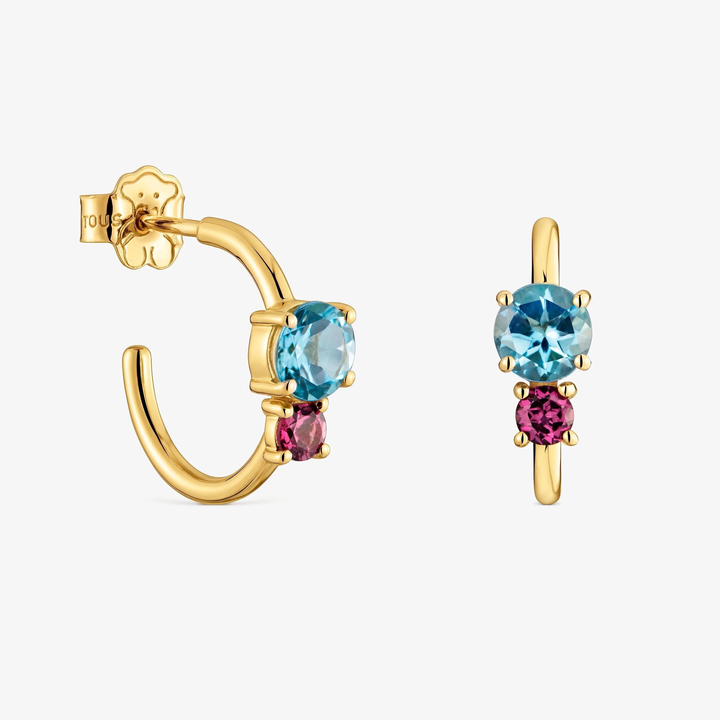 18kt gold, rhodolite and topaz Hoop earrings TOUS Ivette - 1