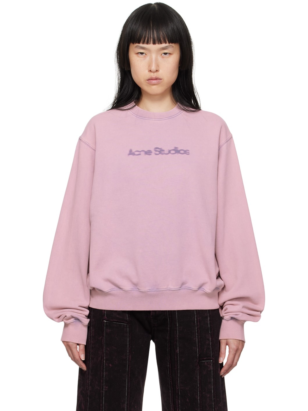 Pink Blurred Sweatshirt - 1