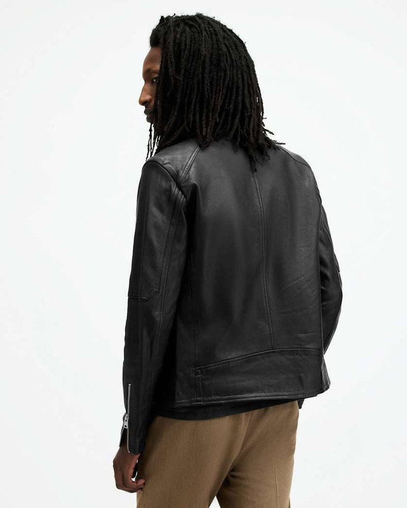 CORA LEATHER SNAP BACK COLLAR JACKET 1