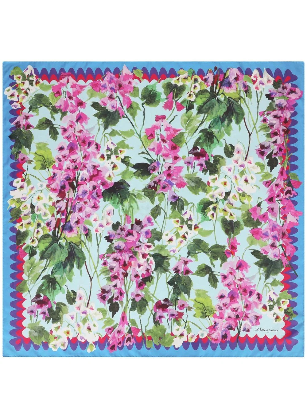 floral-print silk scarf - 1