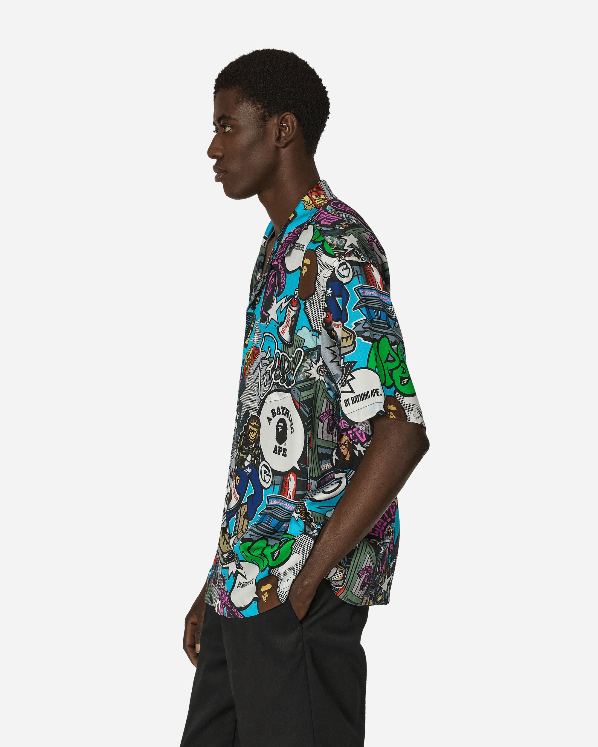 Comic Art Open Collar Shirt Multicolor - 2
