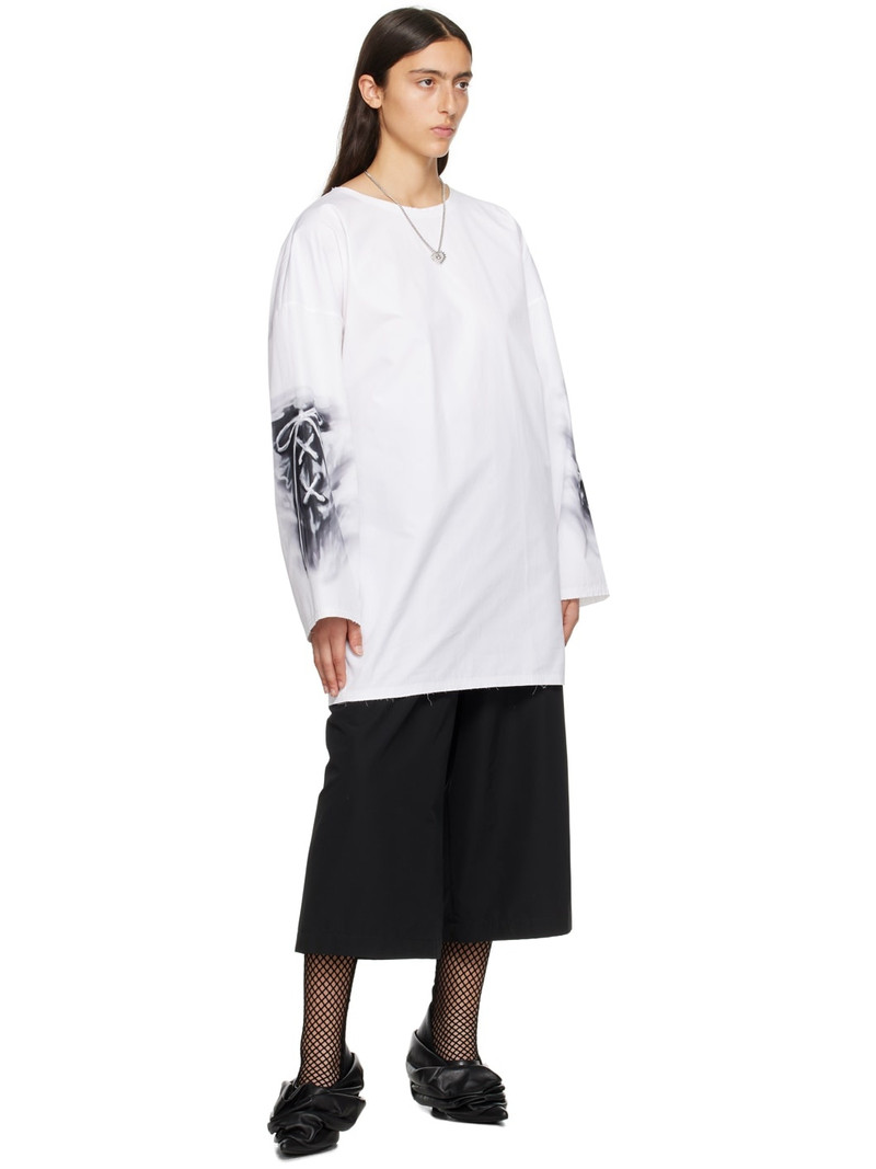 We11done White Raw Edge Long Sleeve T-Shirt outlook