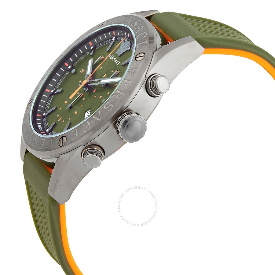 Versace V-Chrono Quartz Green Dial Men's Watch VEHB00319 - 2