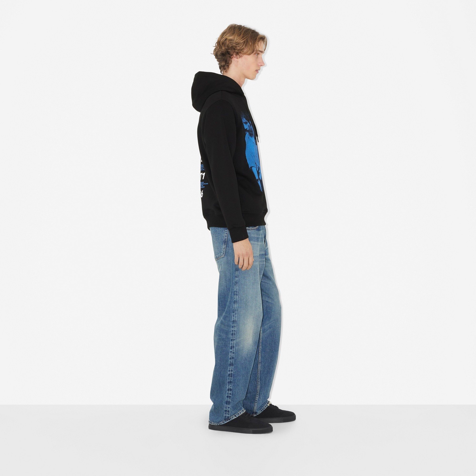 Mod Print Cotton Hoodie - 3