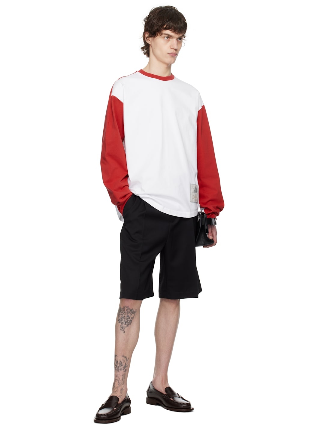 Red & White La Croisière 'The Baseball long-sleeve' T-shirt - 4