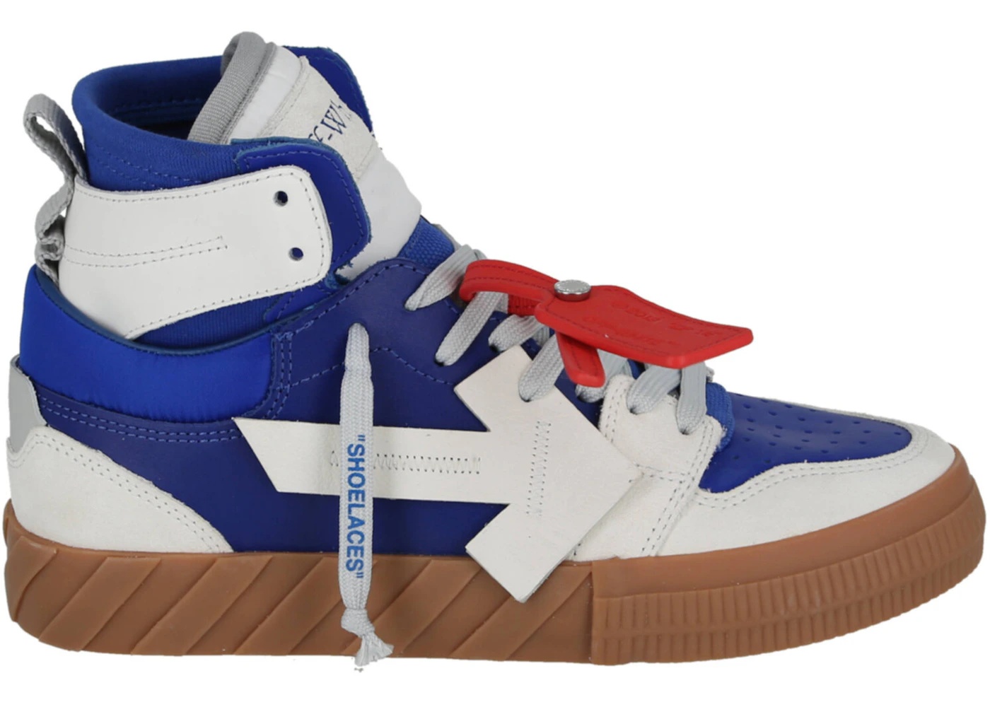 OFF-WHITE Floating Arrow High-Top Sneaker White Blue - 1