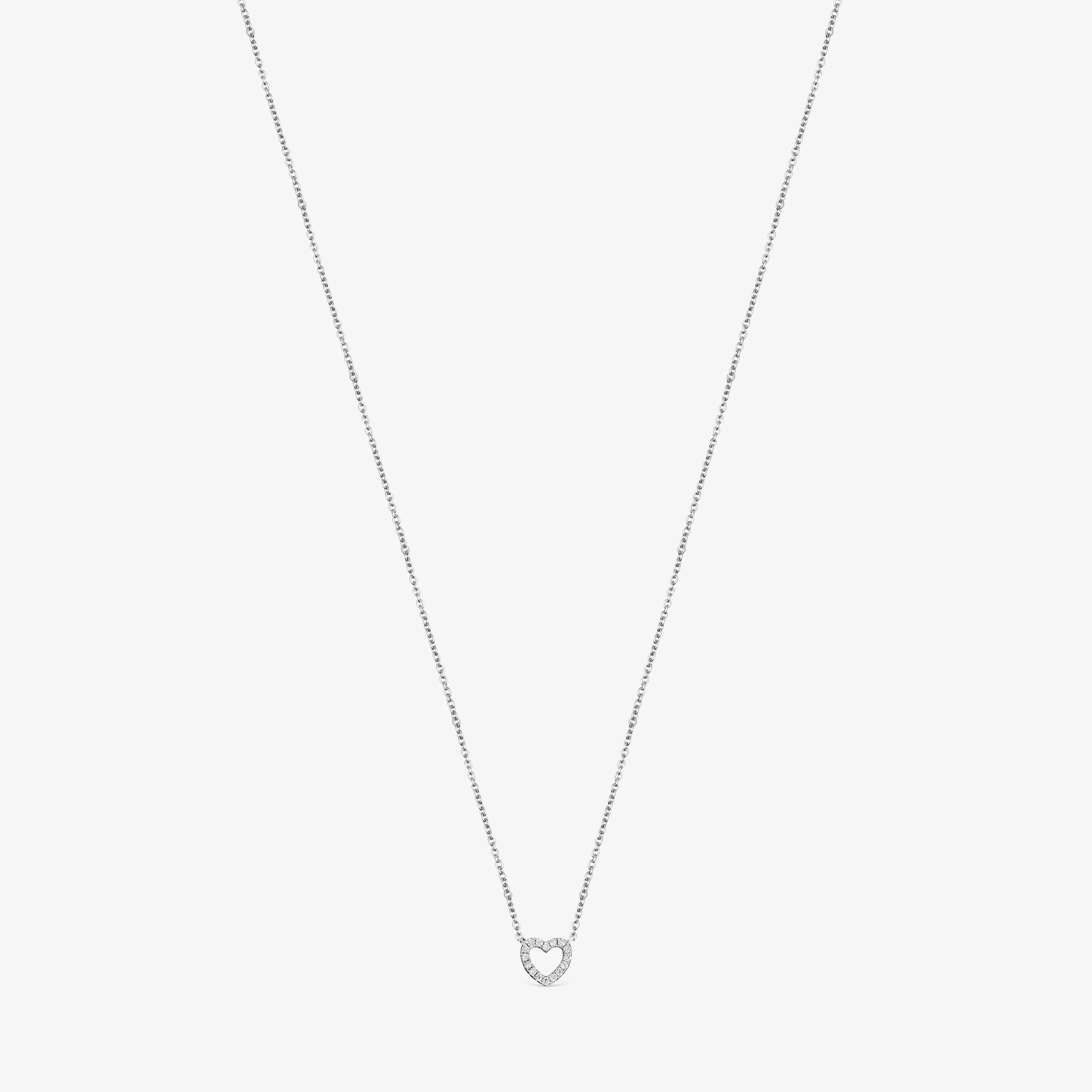 18K white gold Les Classiques heart Necklace with Diamonds - 1