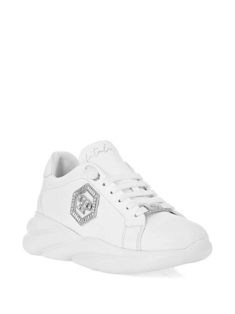 PHILIPP PLEIN crystal-embellished platform sneakers outlook