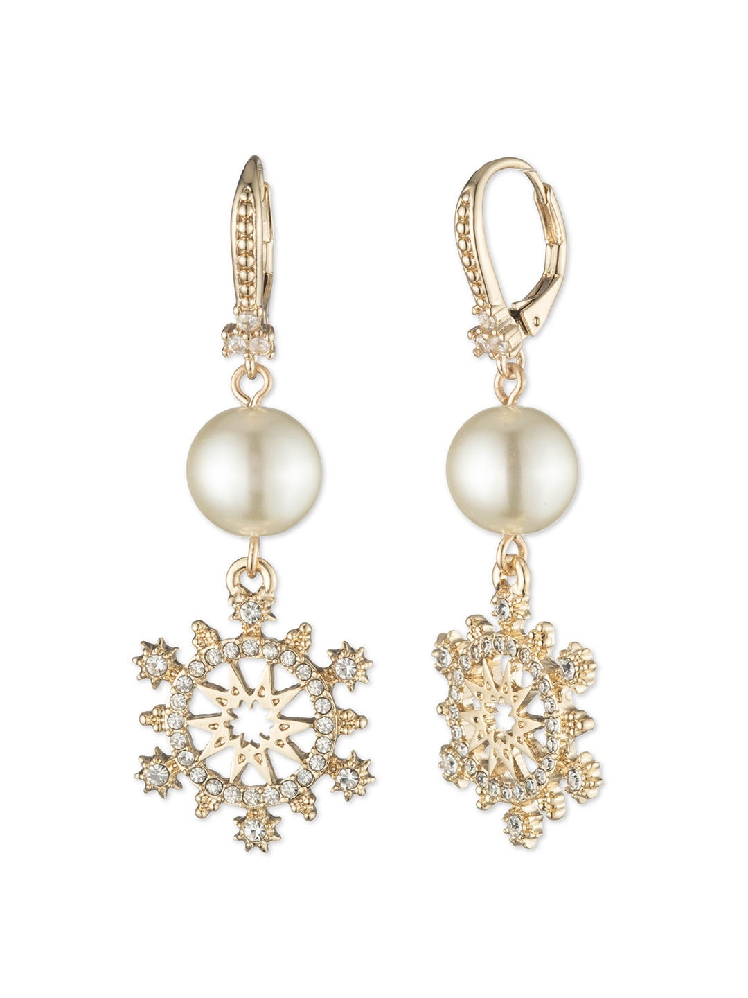 GOLD DOUBLE DROP EARRING - 1