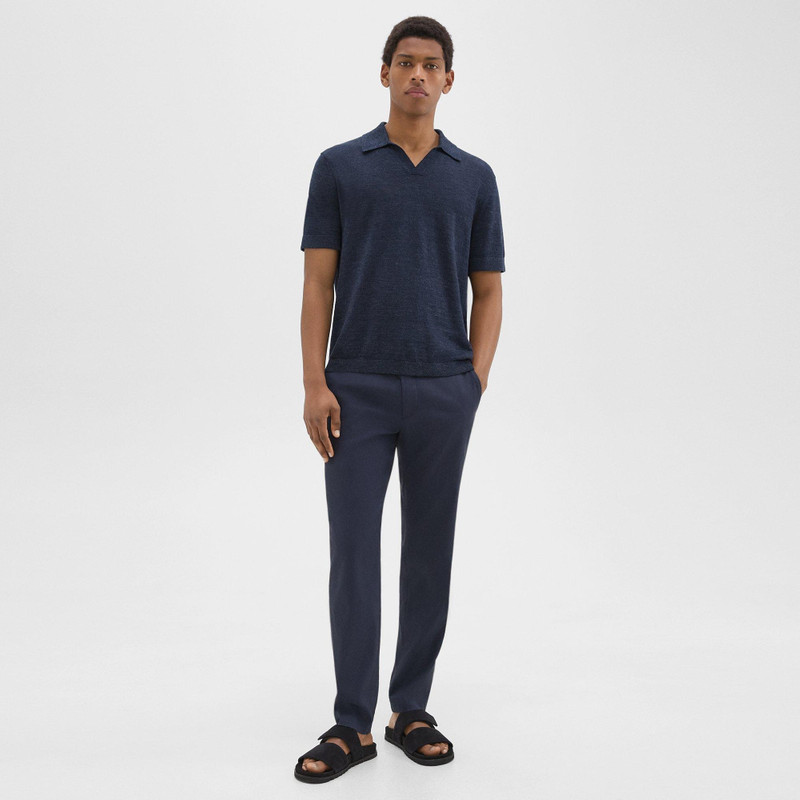 Theory Brenan Polo Shirt in Cotton-Linen outlook