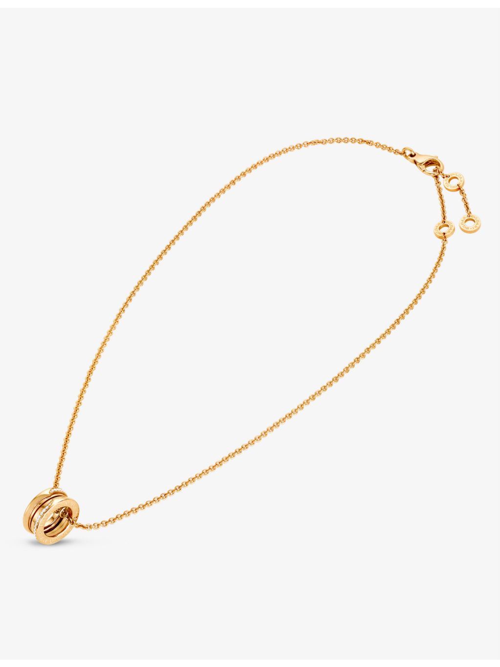 B.zero1 18ct yellow-gold and 0.14ct brilliant-cut diamond pendant necklace - 2