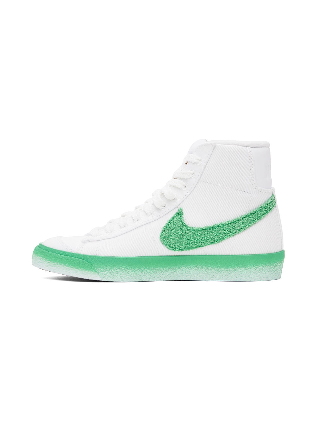 White & Green Blazer Mid '77 Sneakers - 3