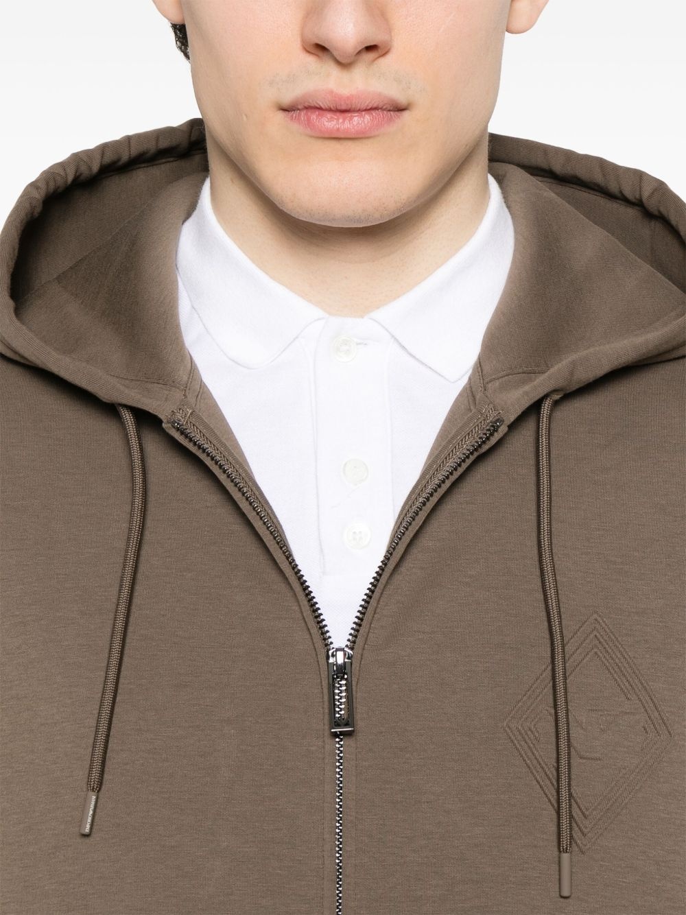 logo-embossed hoodie - 5