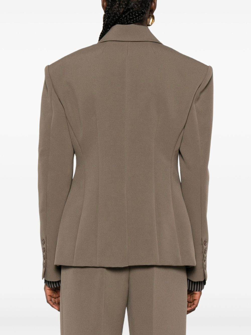 peak-lapel double-breasted blazer - 4