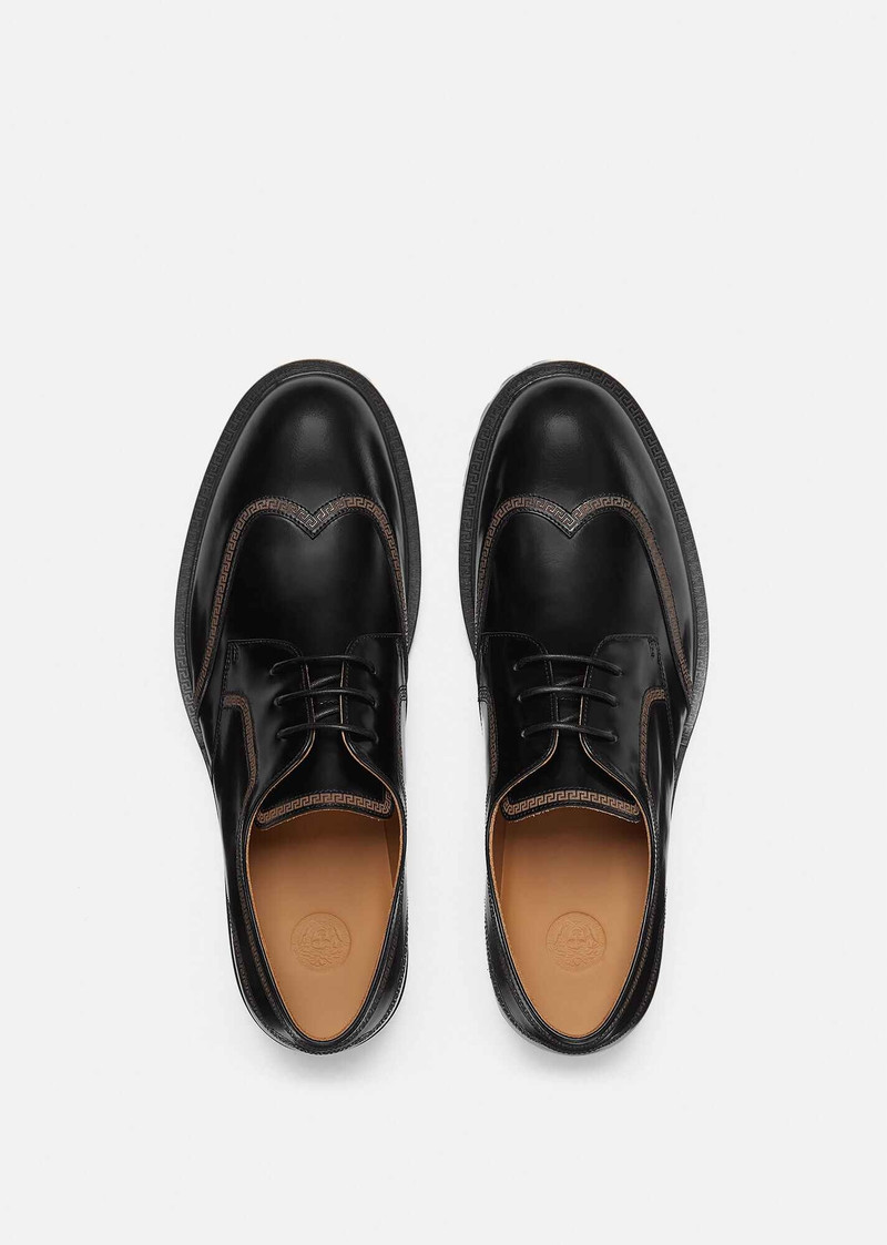 Greca Leather Lace-Up Shoes 5