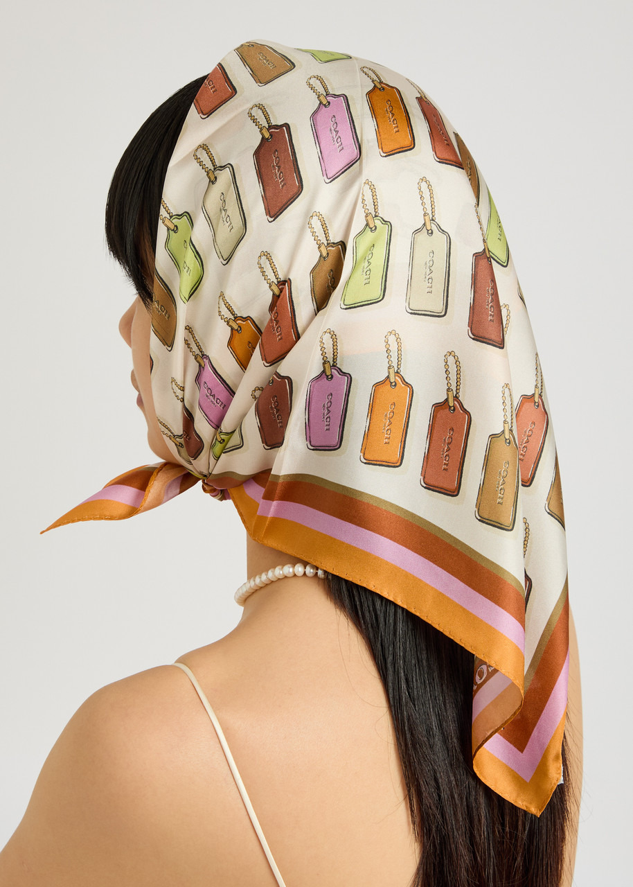 Coach Printed Silk Bandana Scarf - 4