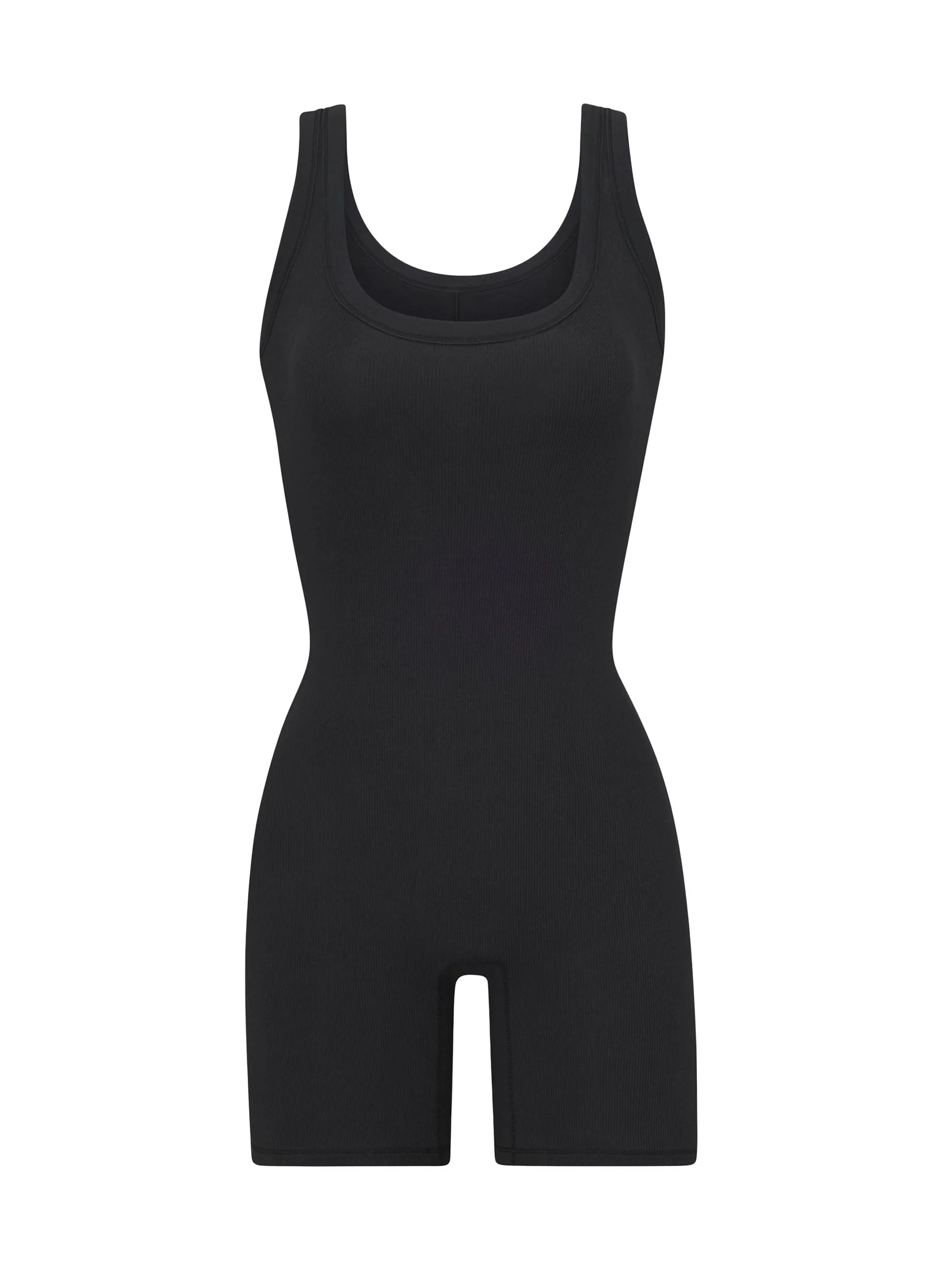 Women's Cotton Rib Onesie Bodysuit - Soot - 1