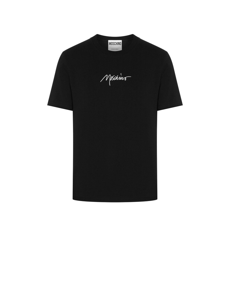 MOSCHINO SIGNATURE STRETCH JERSEY T-SHIRT 9
