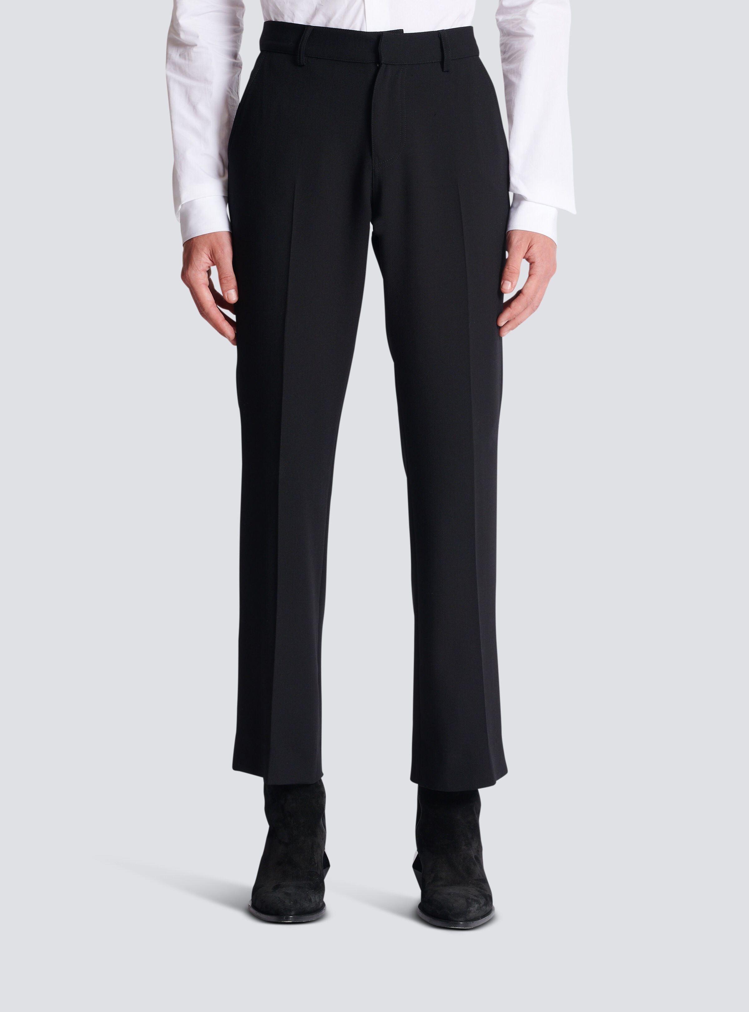 Flared trousers in double crepe - 5