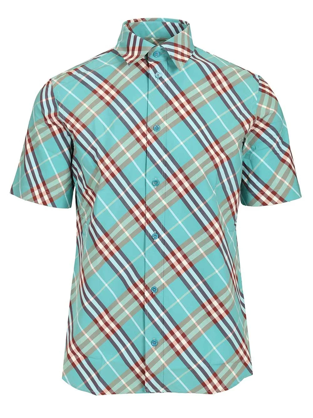 Robert Chk Ss T-Shirt Light Blue - 1