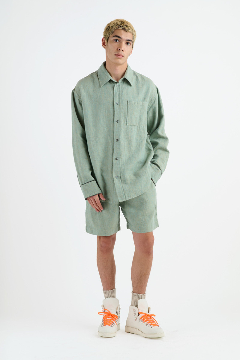 The Elder Statesman CHAMBRAY BUTTON-UP SHIRT outlook