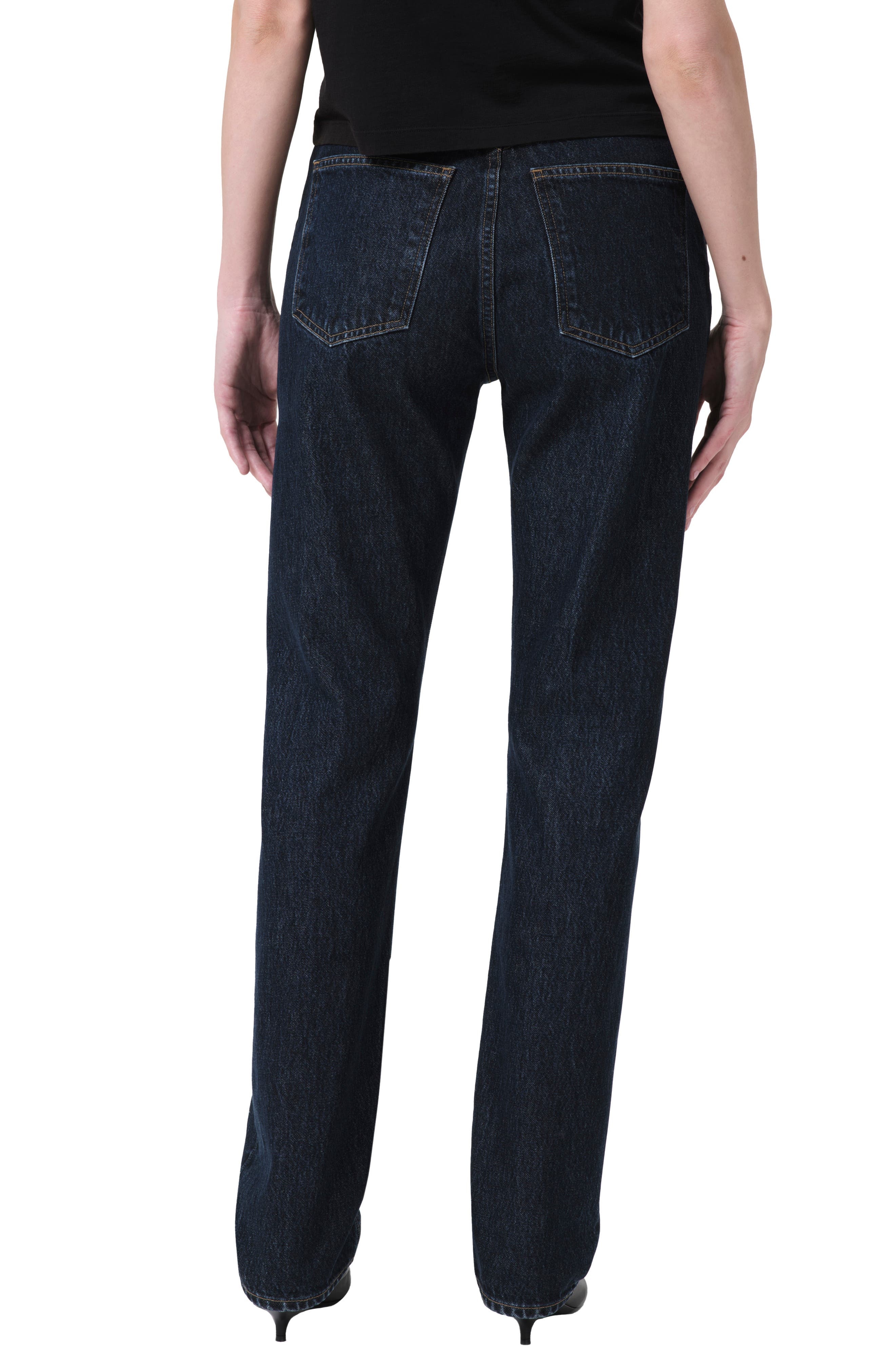 AGOLDE '90s Pinch Waist High Waist Straight Leg Organic Cotton Jeans in Polished at Nordstrom - 2