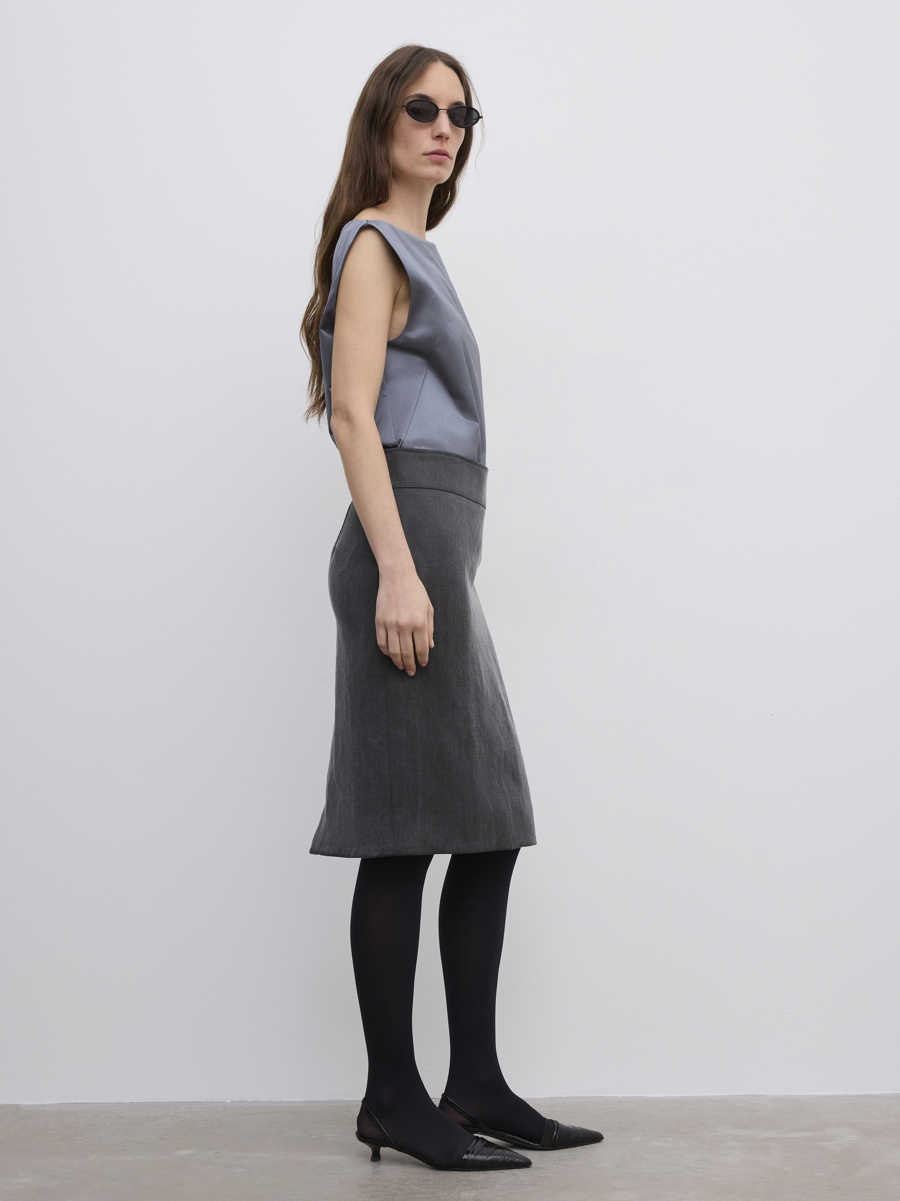 Pencil Midi Skirt - 4