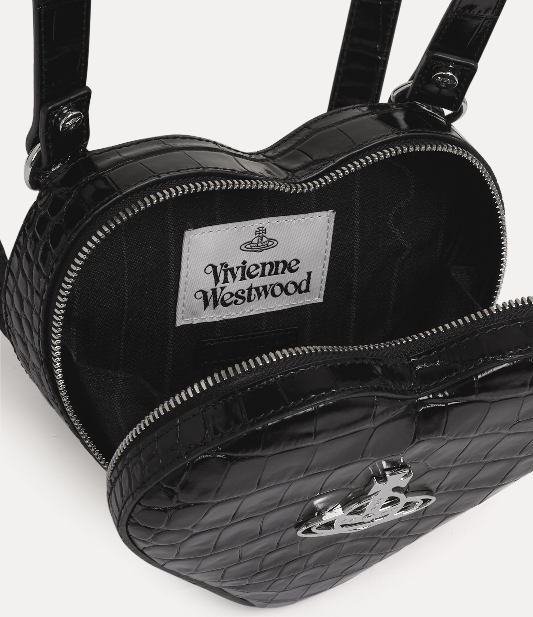 Vivienne Westwood Ella Heart Cross Body Bag in Black