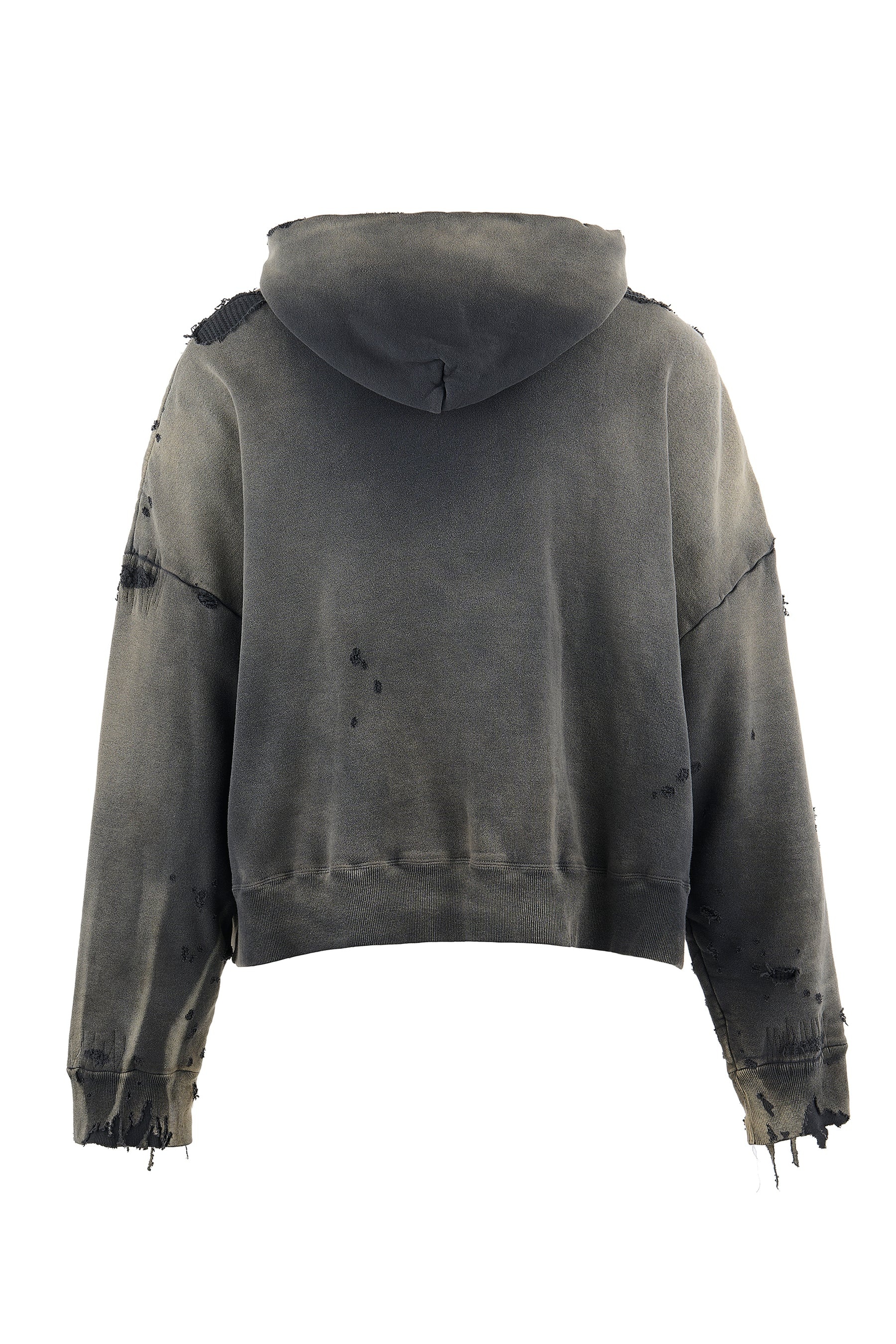 ZIP UP HOODIE/DOUBLE FACE / BLK - 2