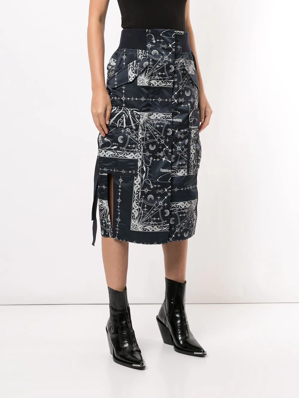 abstract print pencil skirt - 3