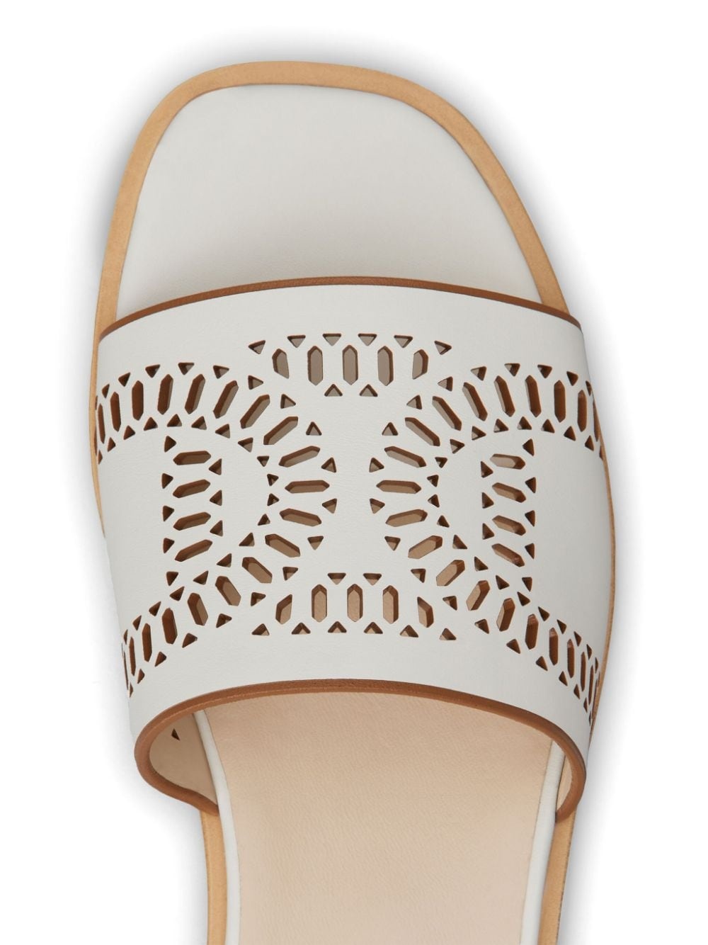 ＊TOD'S＊Laser-cut leather slides Tod's Tod's Laser-Cut Open-Toe Sandals - Shoes - Compare