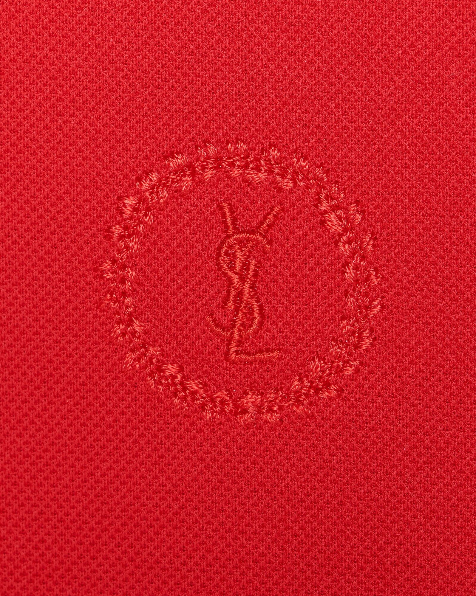 monogram polo shirt in cotton piqué - 3